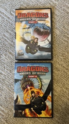 Dragons: Riders Of Berk, Part 1 and 2 (2012-2013) DVD Lot 4-Discs Animated Used