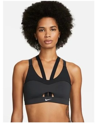 Nike Dri-Fit Indy Strappy Cutout Bra Sports Bra For Women Black Size Large