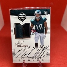 Mack Hollins 2017 Panini Limited #13 RC On-Card Rookie Patch Auto RPA /75 Bills. rookie card picture