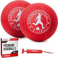 Kickball with Pump 2 Pack , 10"