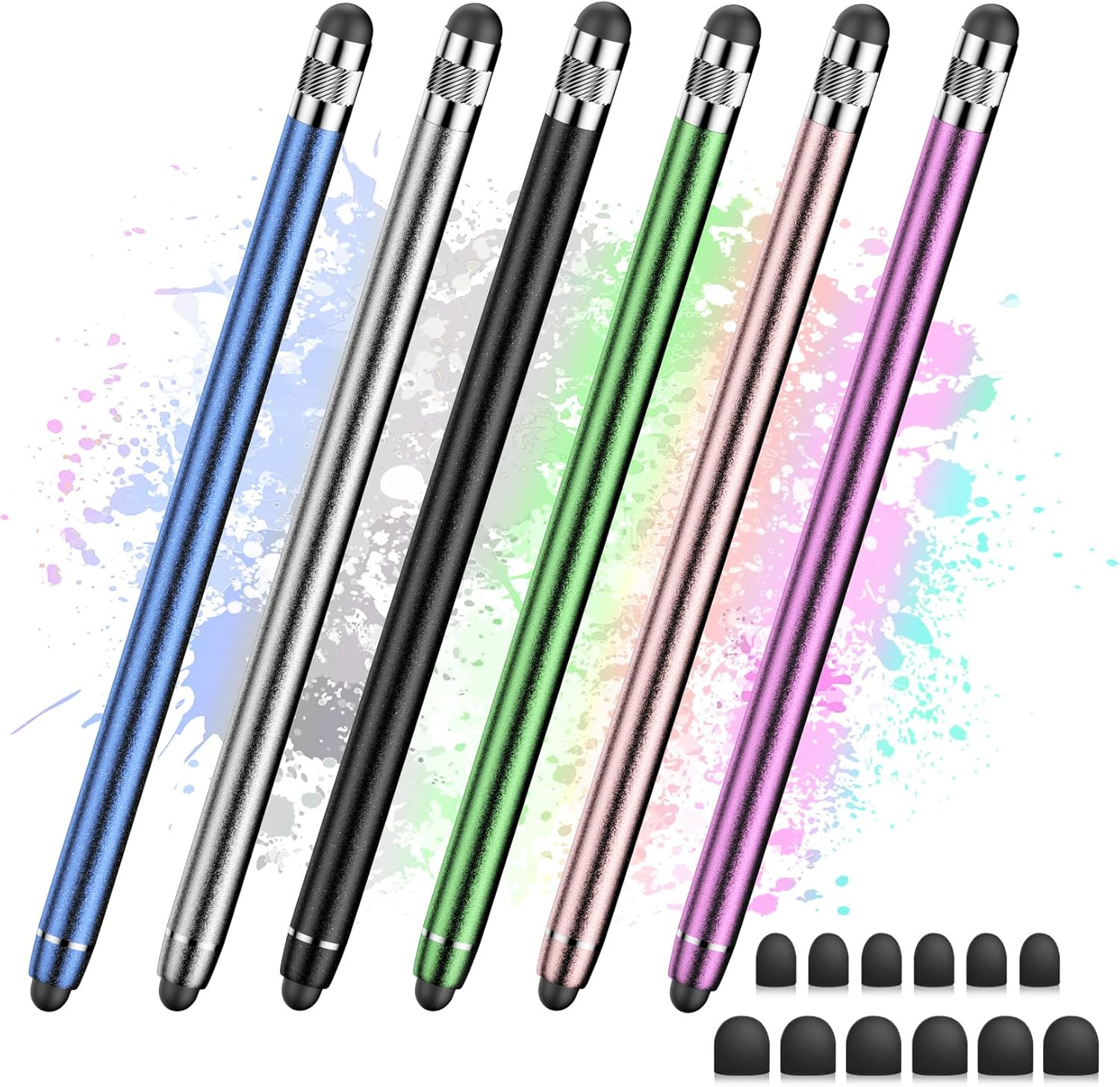6 Pack Universal Stylus Pens for iPad iPhone Android Tablets Microsoft Surface