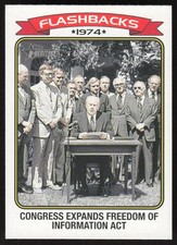 2023 Topps Heritage News Flashbacks Freedom of Information Act #NF-9