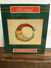 Vintage House Of Lloyd Old Christmas Santa Half Moon Around The World Wall Decor