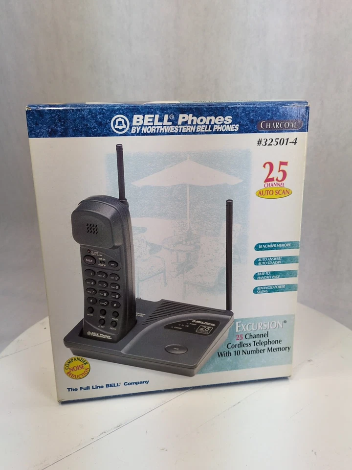 Nuevo Northwestern Bell Teléfonos Excursión Teléfono Inalámbrico Retro Negro 32501-4 Foto 3 de 4