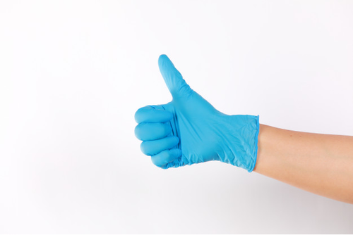 Guantes Nitrilo Azul Talla M Sin Polvo Antialérgicos Apto Uso Alimentario - Imagen 5 de 5