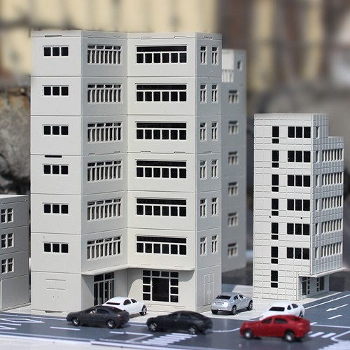 Diorama 1:150 City Street View Building Model Office Building Scene Model Toy - Picture 4 of 46