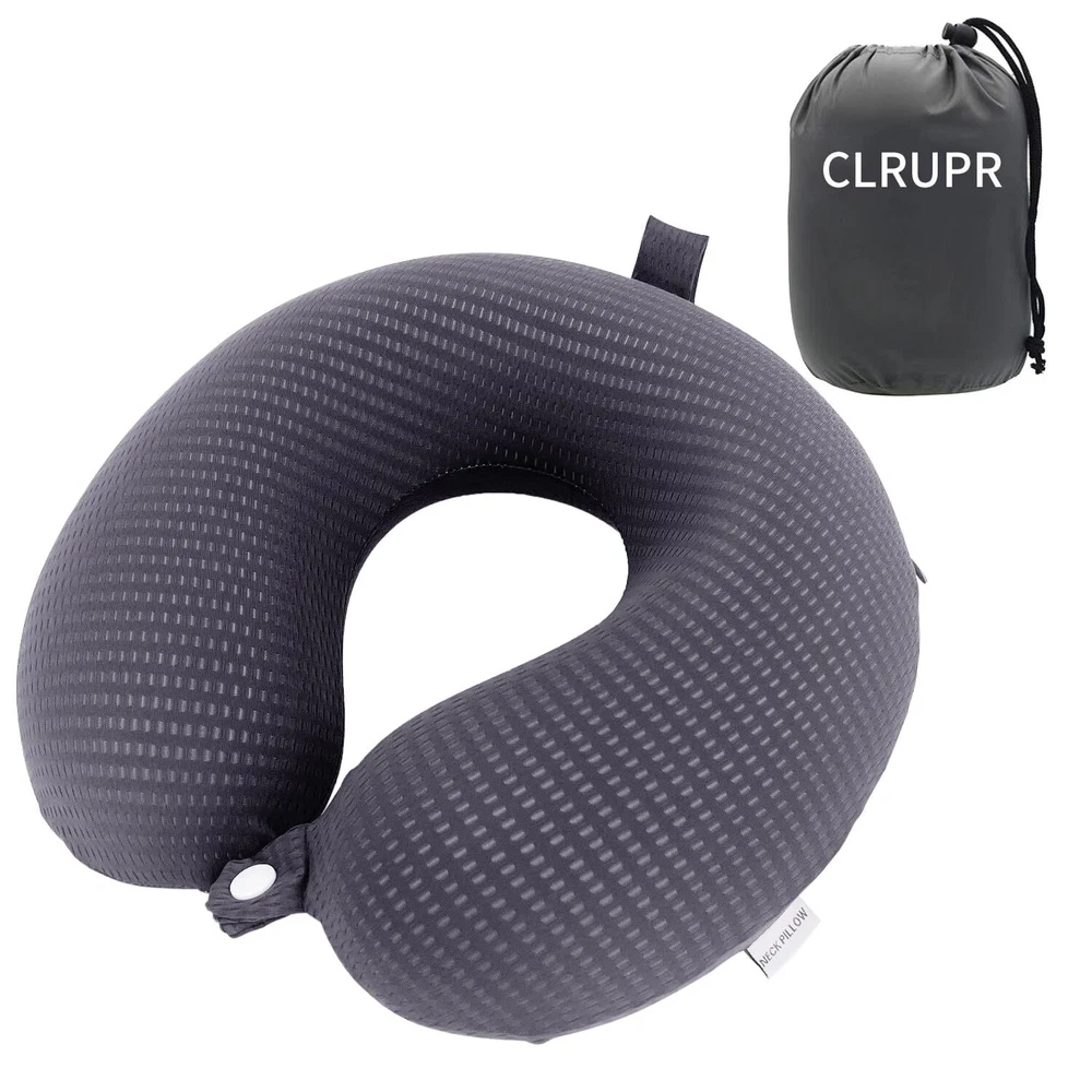 Memory Foam Travel Neck Pillow for Sleep Support and Comfort