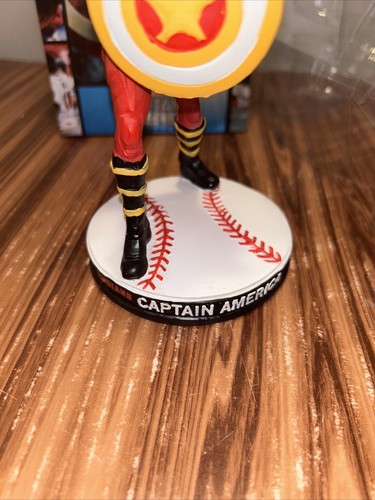 Captain America Indianapolis Indians Bobblehead Baseball Marvel 2017 Nuovo - Foto 6 di 13