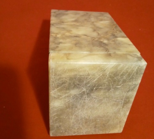 Single Italian Marble Elephant Bookend Hand Carved Alabaster 6" Tall - Picture 6 of 6