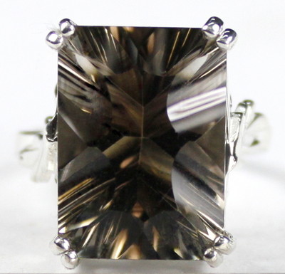 Rauchquarz, 925 Sterling Silber Damen Ring, SR039