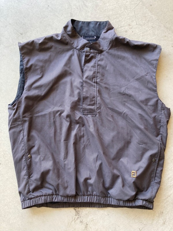 Men's Dryjoys Performance Rain Vest - XL - 1/4 Zip - Charcoal/Black Houndstooth