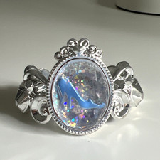 Disney Princess Costume Jewelry Plastic Bracelet Cinderella Silver Blue Kids