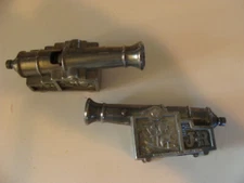 Set of 2 Callen Jolly Roger Pirate Ship Toy Spring Action Cap Cannons Cast Iron