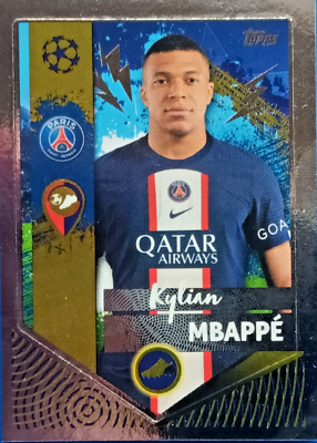Topps Champions League 22/23 Sticker #366 Kylian Mbappe PSG Golden