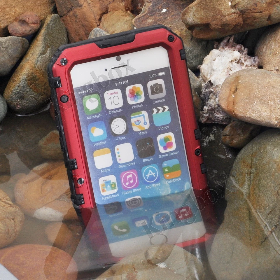 Funda metálica impermeable militar IP68 a prueba de caídas para iPhone 7 8 11 12 13 14 15 16 Foto 2 de 4