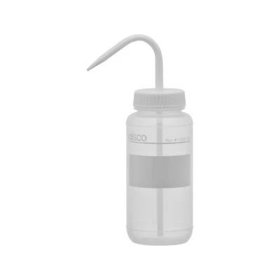 Chemical Wash Bottle, No Label, 500ml - Wide Mouth, LDPE - Eisco Labs