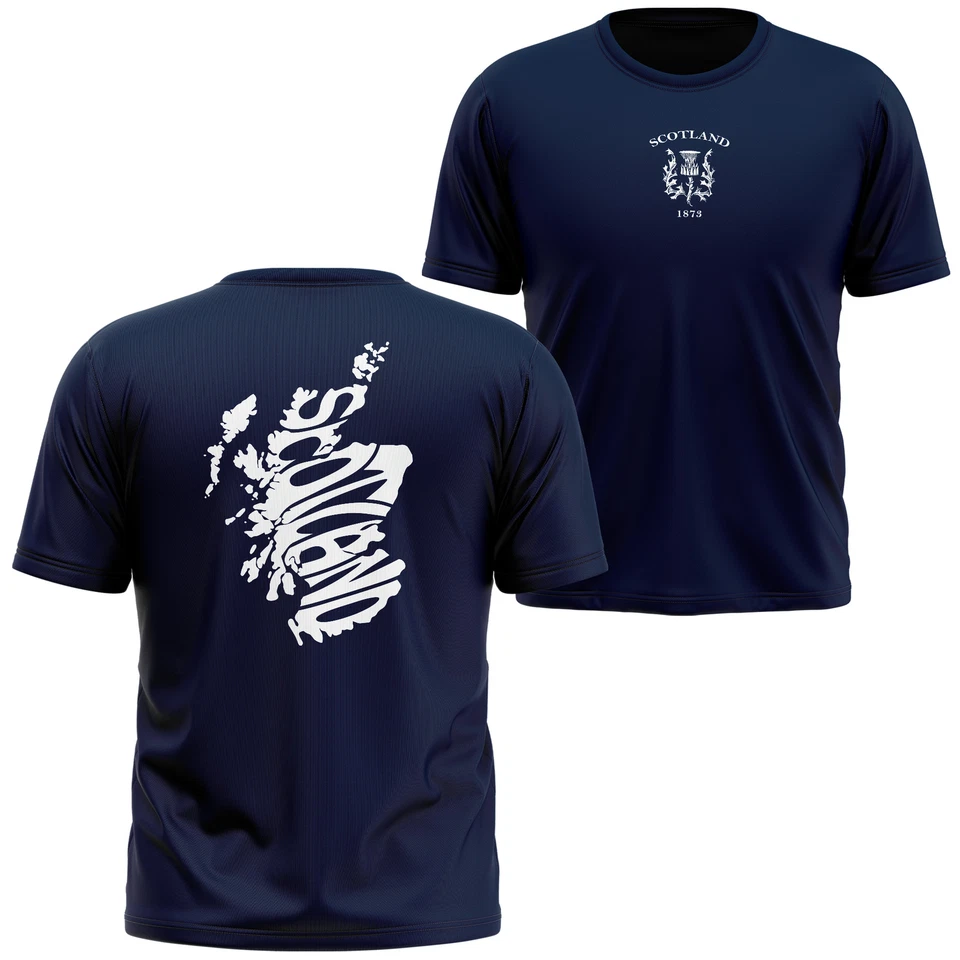 THE CLOTHING SHED Schottland Silhouette T-Shirt für Kinder Shirt Rugby Country Scottish St Andrews ...