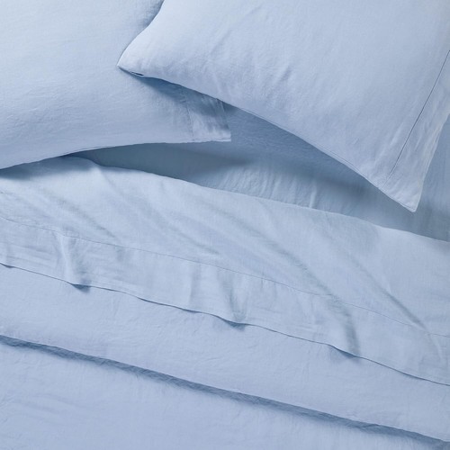 Hypoallergenic Cooling French Linen Flat Sheet - King/Cal King, Machine Washable - Picture 7 of 9