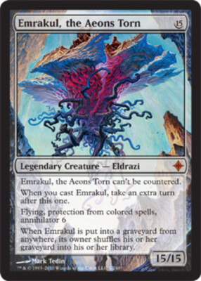 [1x] Emrakul, the Aeons Torn - Foil Slight Play, SIGNED by artist Rise of the El