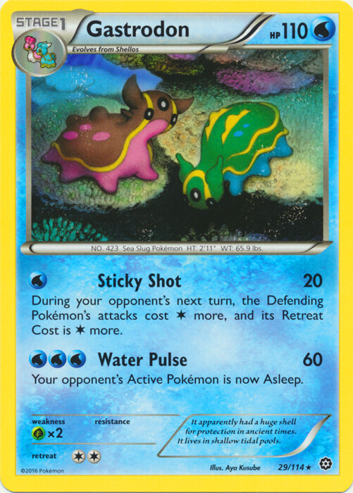 Pokemon - Gastrodon - 29/114 - Rare - XY - Steam Siege - NM