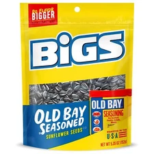BIGS Old Bay Seasoned Sunflower Seeds Pack of 12 Keto Friendly Snack 5.35oz