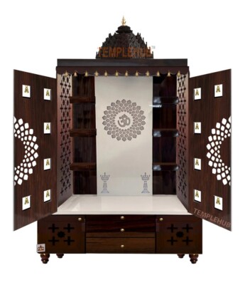 Wooden Dome Temple With LED lights|Customized Temple| Wooden Mandir Puja  Ghar