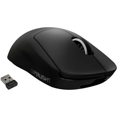 Logitech PRO X SUPERLIGHT Wireless Gaming-Maus HERO 25K Sensor PC/Mac schwarz