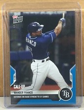2021 TOPPS NOW #680 WANDER FRANCO TAMPA BAY RAYS 21 games Blue Parallel 35/49