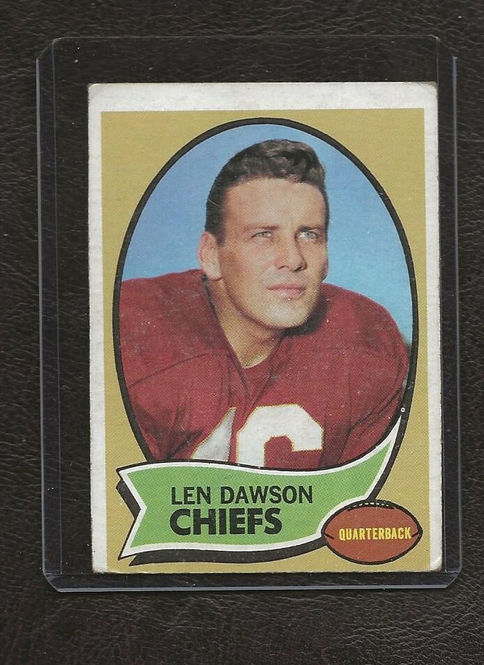 1970 Topps Football Card #1 Len Dawson, Kansas City Chiefs, VG-EX!