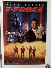 T-FORCE  JACK SCALIA  VIDEO STORE 1 SHEET MOVIE POSTER  Rare Version