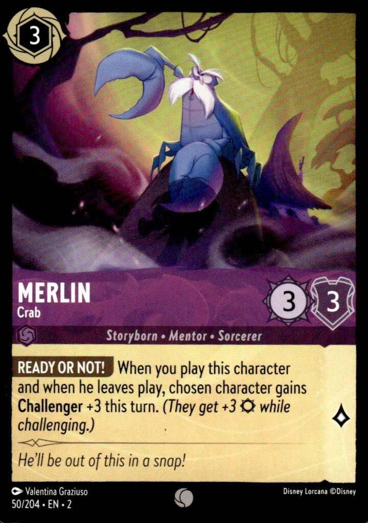 2023 Disney Lorcana - Rise of the Floodborn Merlin - Crab Common