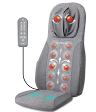 Back Neck Massage Seat Chair Cushion with Heat 3D Finger Pressure & Vibration