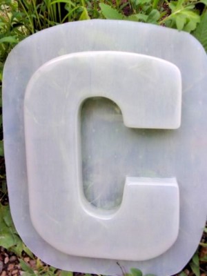 Letter C poly plastic mold see 26 all letters available 7.75''H x 1/2'' cast 100's
