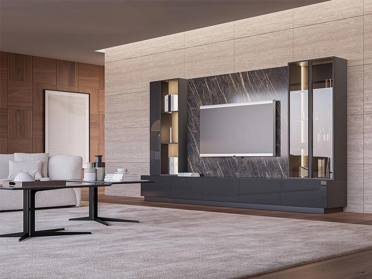 Living Room Furniture Complete Set pcs Designer Living Wall Wooden  Furniture Lu