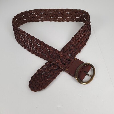$88 TOMMY BAHAMA XS* Fits Large Brown Braided Woven Leather  display picture 1