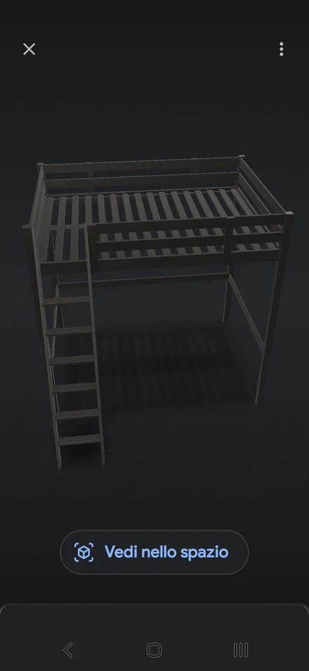 Letto a soppalco ikea (Stora) Usato + Materasso ortopedico (140x200)  - Immagine 3 di 4