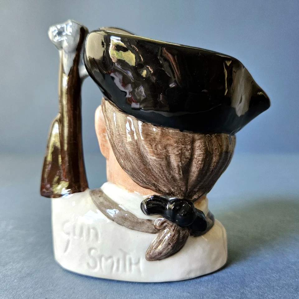 Vintage 1962 Royal Doulton England Gun Smith Williamsburg Character Jug, 3.75”H - Image 4 of 4