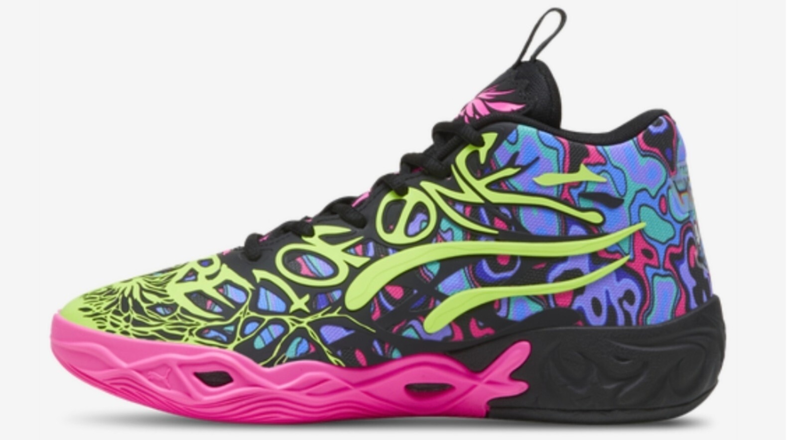 SAOLA Scarpe da basket uomo PUMA LAMELO MB.04 HEEM nero rosa lime 310837 01