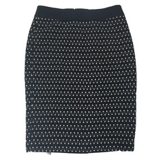 Ann Taylor Women's Pencil Skirt Size 4 Navy Blue Cream 416141 New 98