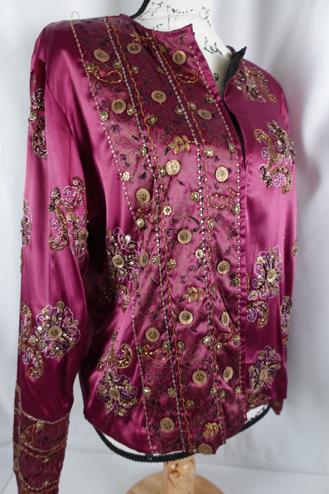 Chicos Women's Hook Loop Jacket Size 2 Jeweled Gy… - image 18