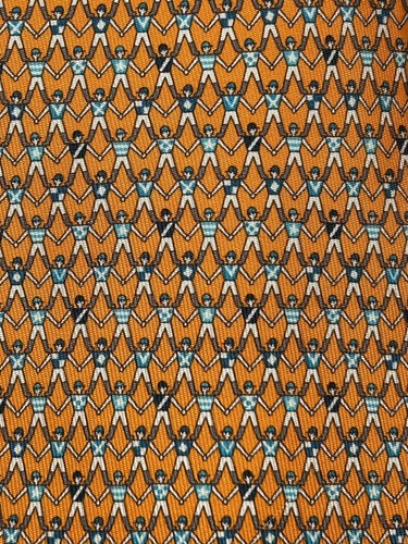 HERMES 626073 FA Silk Tie WHIMSICAL ACROBATS New In Box Without Tags - Picture 6 of 7