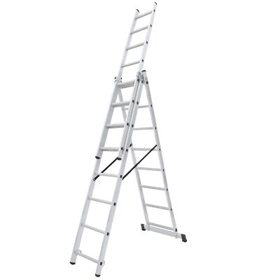 Scala Multifunzione KADAX In Alluminio - 3 Elementi, 7 Gradini, Bloccaggio Automatico, Portata 150 Kg - Foto 4