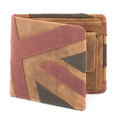 Union Jack 100% Genuine Leather Wallet for Men | Bi Fold | Coin Pocket