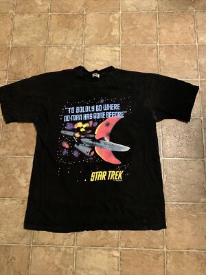 Star Trek Vintage 90s T-Shirt To Boldly Go Where No Man Has Gone Before ...