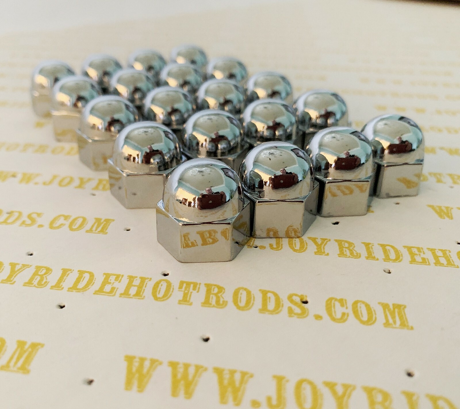 Ford Flathead V8 INTAKE Manifold Nut Acorn Covers 9/16" Chromed Metal