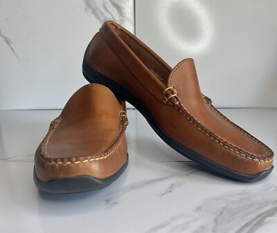 Footjoy Driving Loafers Mens 7.5 D Brown Leather Made in USA  display picture 1