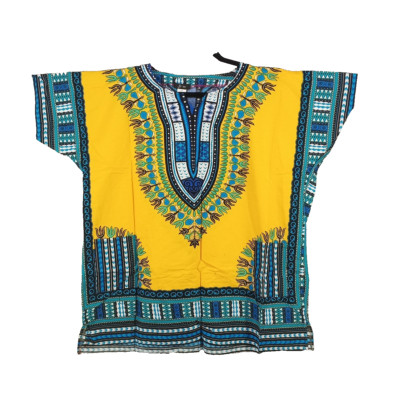 NWT FT INC African Unisex Men  Shirt XL Dashiki Hippie Boho Tribal 100% Cotton