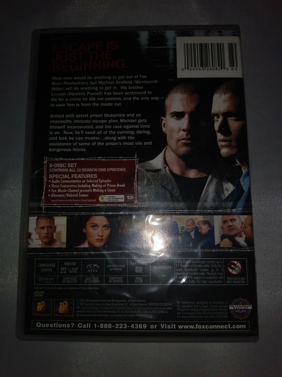 Prison Break The Complete First Season 6 Disc Set | eBay