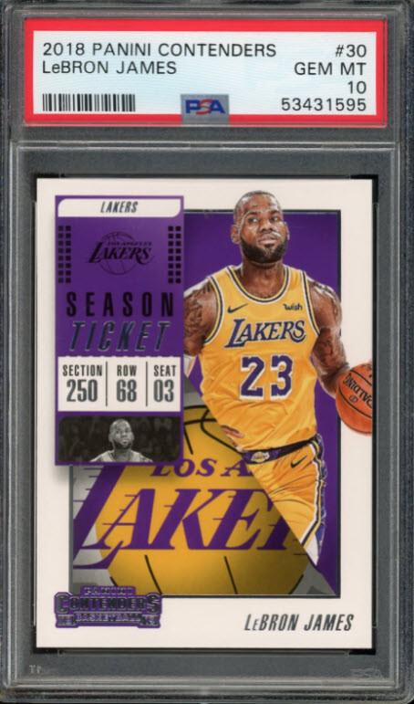 LeBron James 2018 Panini Contenders Basketball Card #30- Graded