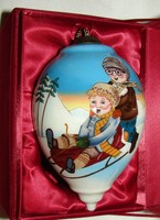 Ne'qwa Art Glass Ornament Winter Friends Holiday Decor Candy Rare Ne'qwa Art Glass Ornament Winter Friends Holiday Decor Candy Rare
